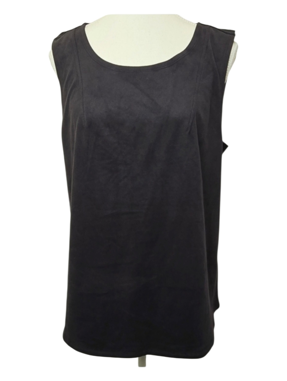 NIC+ZOE Charcoal Sleeveless Blouse Sz M | Flowy Minimalist Tank Top | Workwear